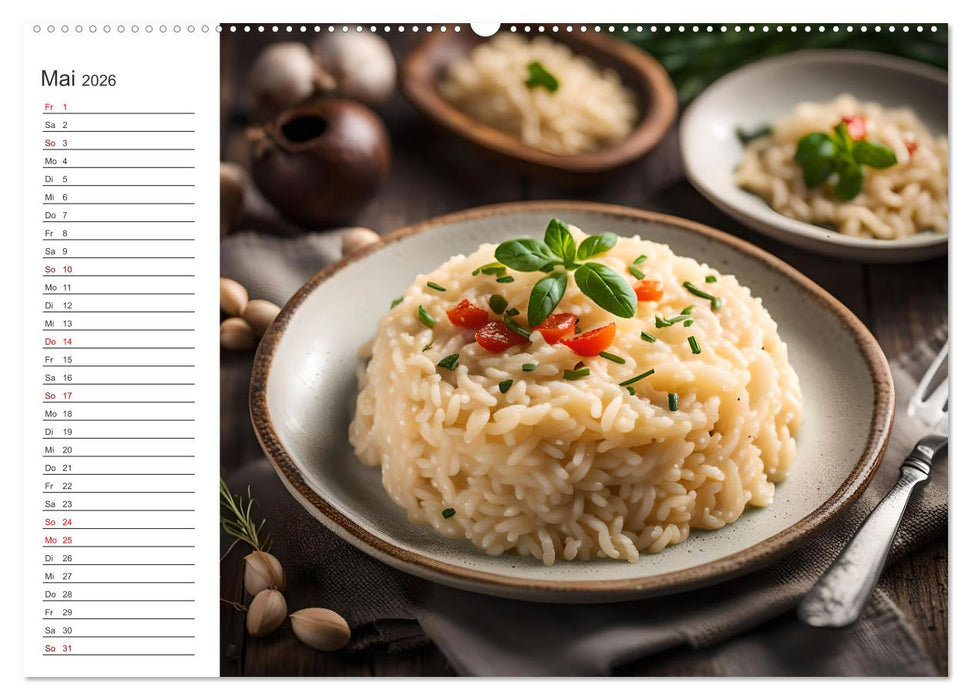 Buongusto Italia - Ein Jahr voller italienischer KI Köstlichkeiten (CALVENDO Wandkalender 2026)