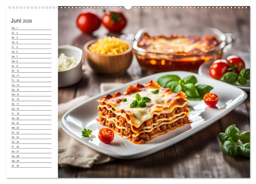 Buongusto Italia - Ein Jahr voller italienischer KI Köstlichkeiten (CALVENDO Wandkalender 2026)
