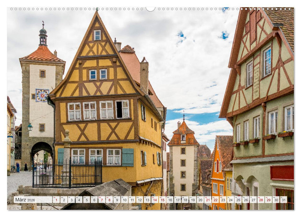 Ein Spaziergang durch Rothenburg ob der Tauber (CALVENDO Premium Wandkalender 2026)