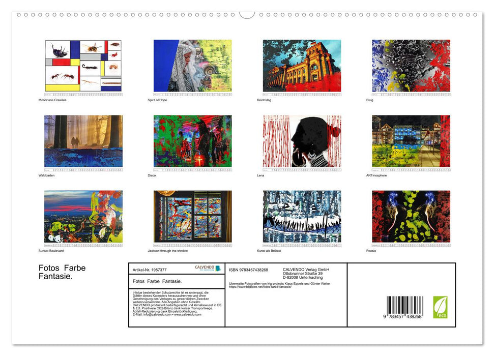 Fotos Farbe Fantasie. (CALVENDO Premium Wandkalender 2026)