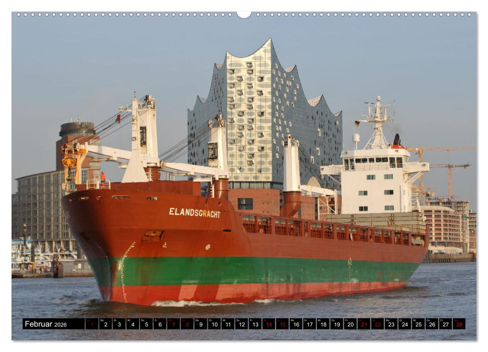 Shipspotting Hamburg (CALVENDO Premium Wandkalender 2026)
