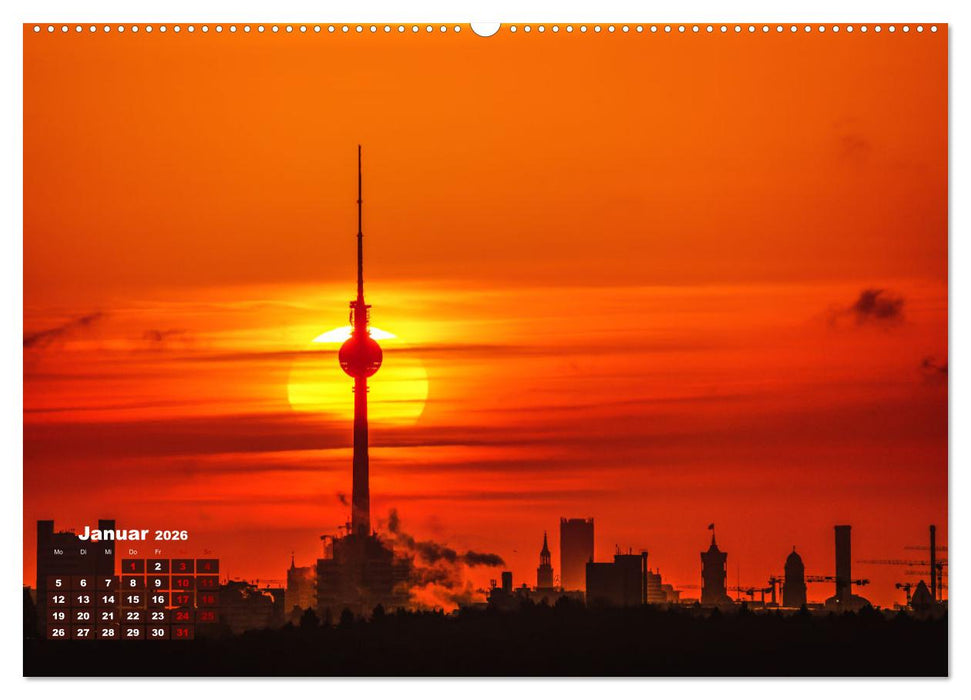 Ein Jahr Fernsehturm Berlin (CALVENDO Premium Wandkalender 2026)