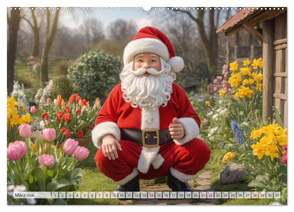 Durch das Jahr mit dem Weihnachtsmann (CALVENDO Wandkalender 2026)