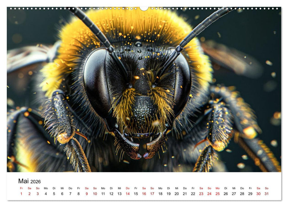 Insekten hautnah (CALVENDO Premium Wandkalender 2026)