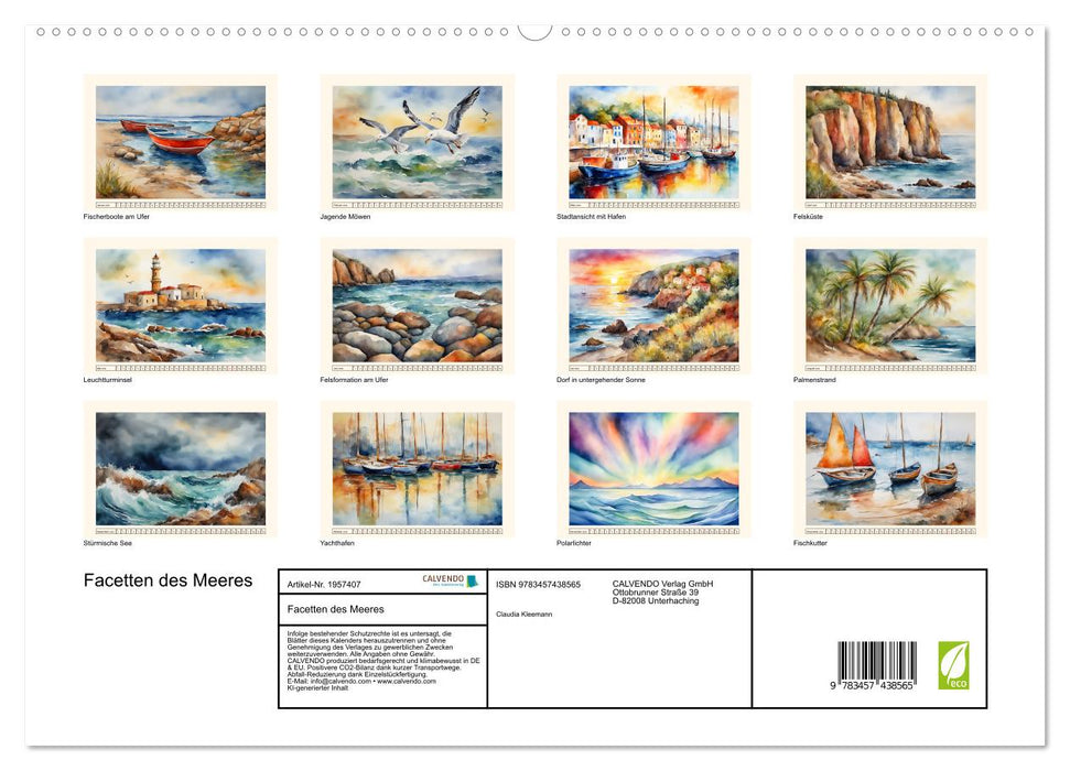 Facetten des Meeres (CALVENDO Premium Wandkalender 2026)