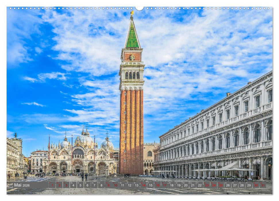 Venedig - Kulisse der Serenissima (CALVENDO Premium Wandkalender 2026)