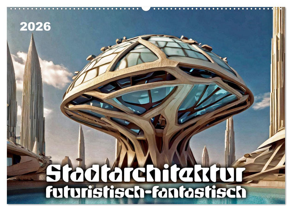 Stadtarchitektur, futuristisch-fantastisch (CALVENDO Wandkalender 2026)