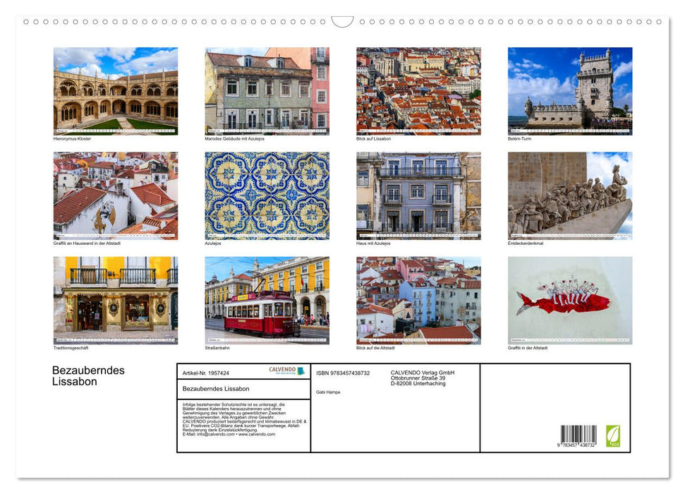 Bezauberndes Lissabon (CALVENDO Wandkalender 2026)