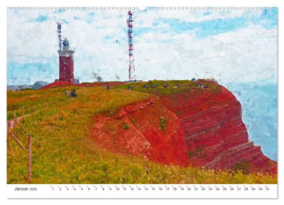 Nordseeinsel Helgoland - Ansichten der Insel in Acryl (CALVENDO Premium Wandkalender 2026)