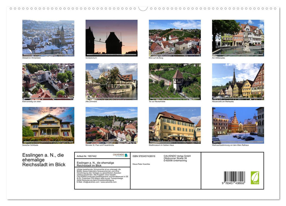Esslingen a. N., die ehemalige Reichsstadt im Blick (CALVENDO Premium Wandkalender 2026)