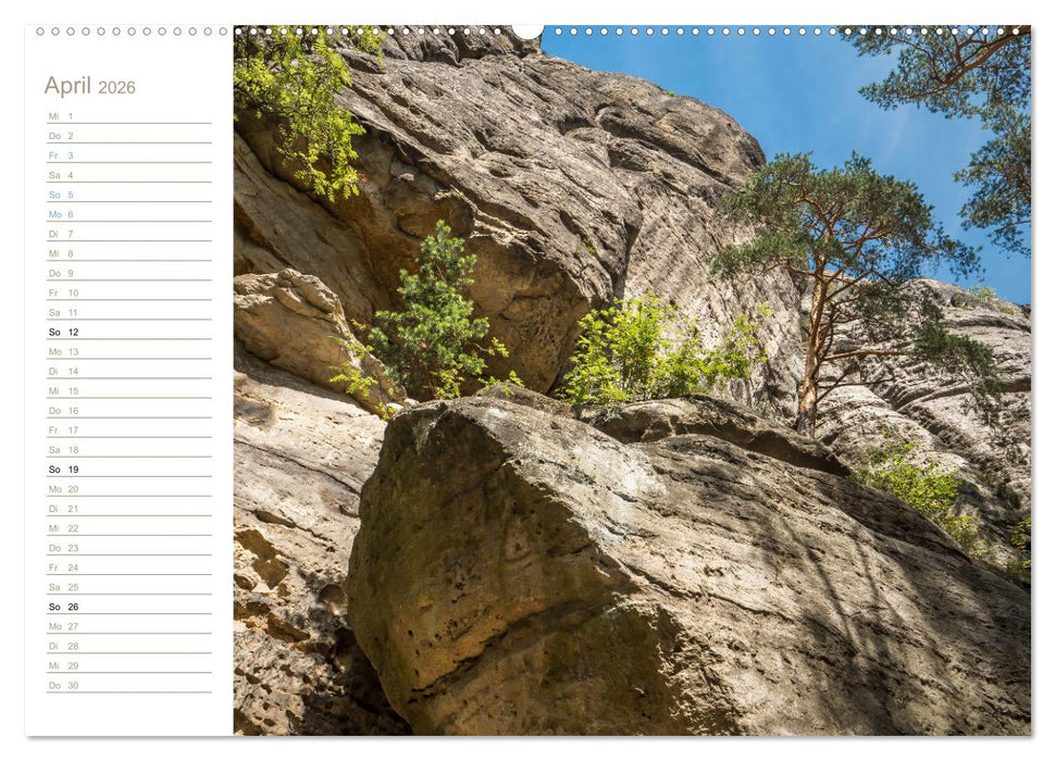 Gen Himmel - Elbsandstein (CALVENDO Premium Wandkalender 2026)