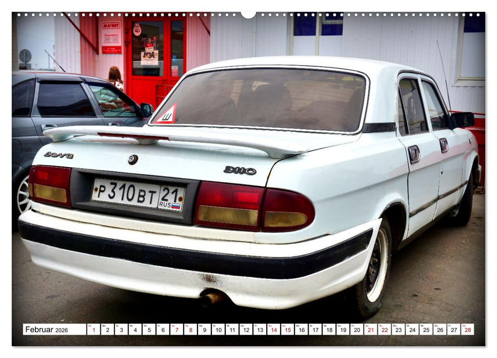 WOLGA - Auto-Legende der UdSSR (CALVENDO Premium Wandkalender 2026)