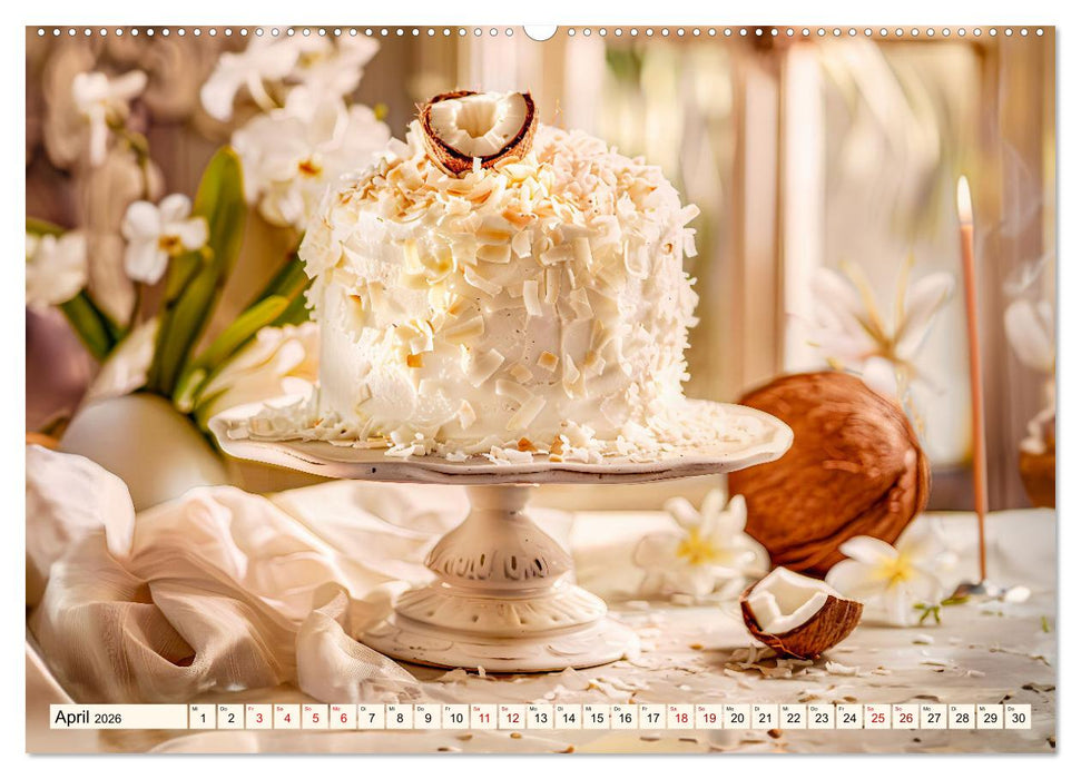 Süße Torten - Cremige Köstlichkeiten für Naschkatzen (CALVENDO Wandkalender 2026)
