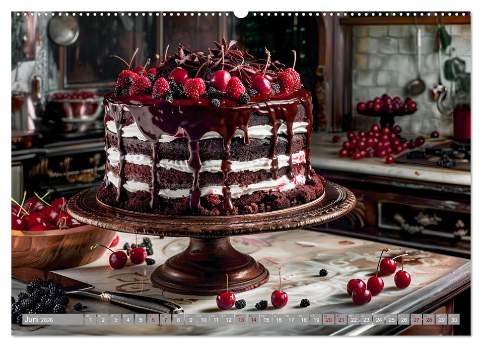Süße Torten - Cremige Köstlichkeiten für Naschkatzen (CALVENDO Wandkalender 2026)