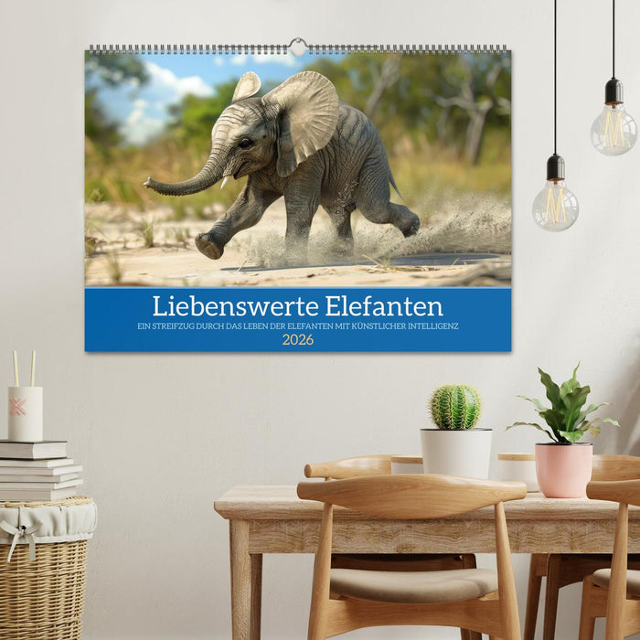 Liebenswerte Elefanten (CALVENDO Wandkalender 2026)