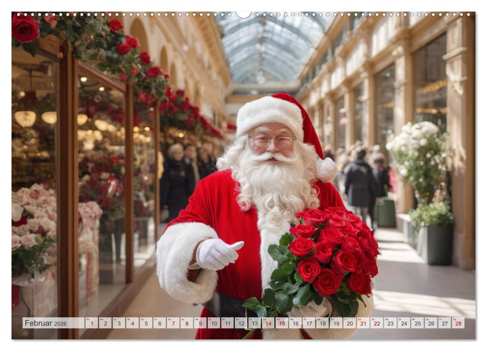 Durch das Jahr mit dem Weihnachtsmann (CALVENDO Premium Wandkalender 2026)
