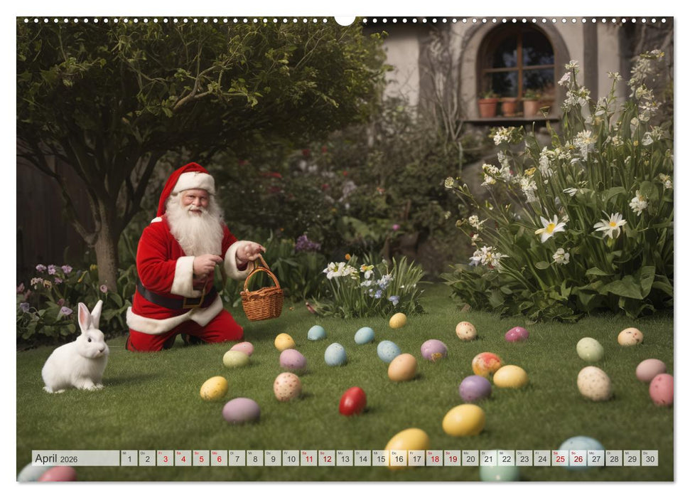 Durch das Jahr mit dem Weihnachtsmann (CALVENDO Premium Wandkalender 2026)