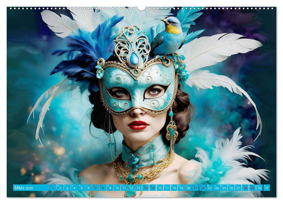 Maskerade Deluxe (CALVENDO Premium Wandkalender 2026)