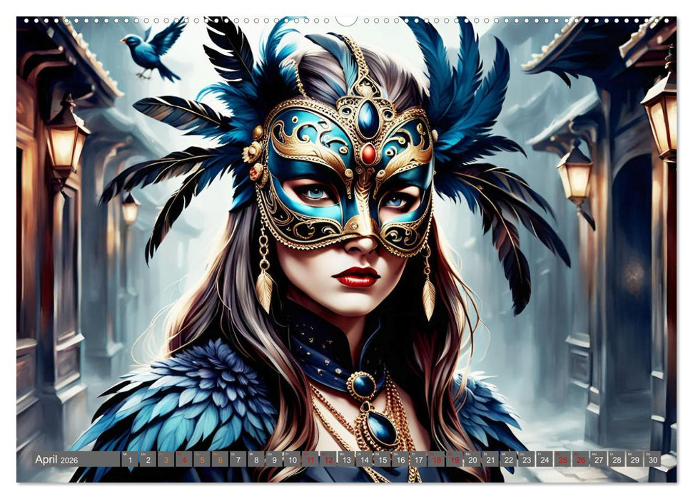 Maskerade Deluxe (CALVENDO Premium Wandkalender 2026)