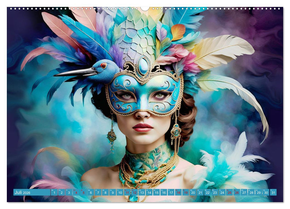 Maskerade Deluxe (CALVENDO Premium Wandkalender 2026)