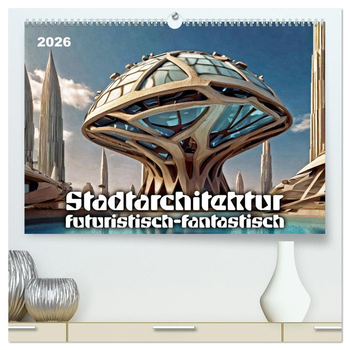 Stadtarchitektur, futuristisch-fantastisch (CALVENDO Premium Wandkalender 2026)