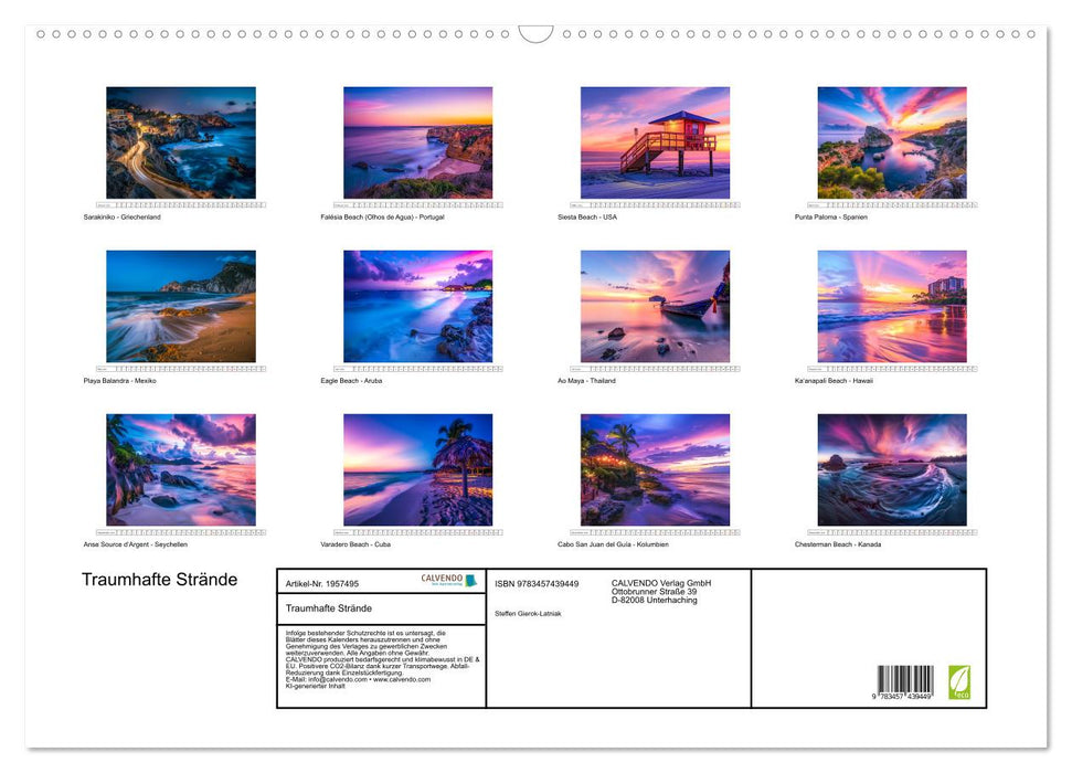 Traumhafte Strände (CALVENDO Wandkalender 2026)