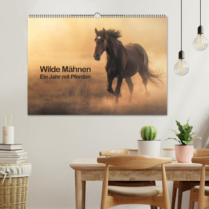 Wilde Mähnen: Ein Jahr mit Pferden (CALVENDO Wandkalender 2026)