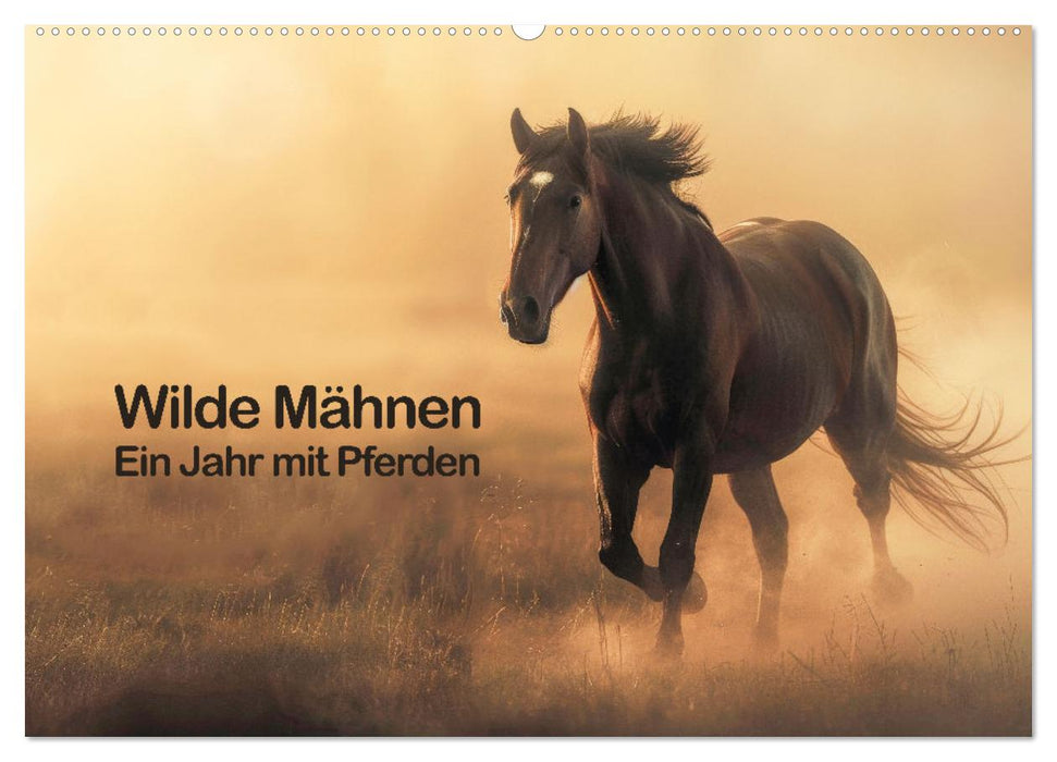 Wilde Mähnen: Ein Jahr mit Pferden (CALVENDO Wandkalender 2026)