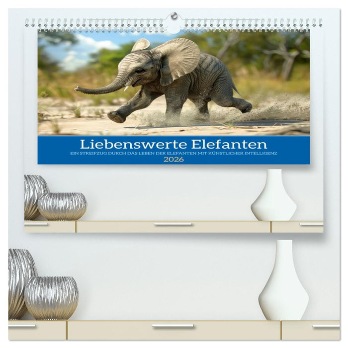 Liebenswerte Elefanten (CALVENDO Premium Wandkalender 2026)