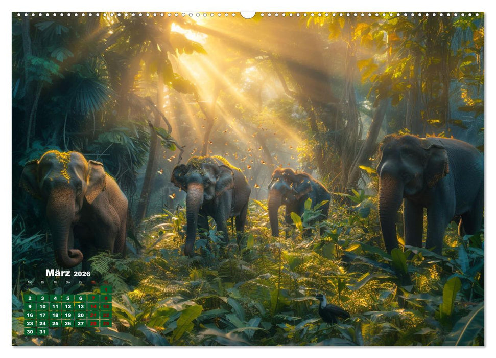 Liebenswerte Elefanten (CALVENDO Premium Wandkalender 2026)