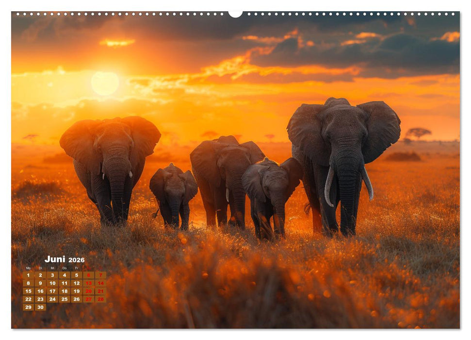 Liebenswerte Elefanten (CALVENDO Premium Wandkalender 2026)