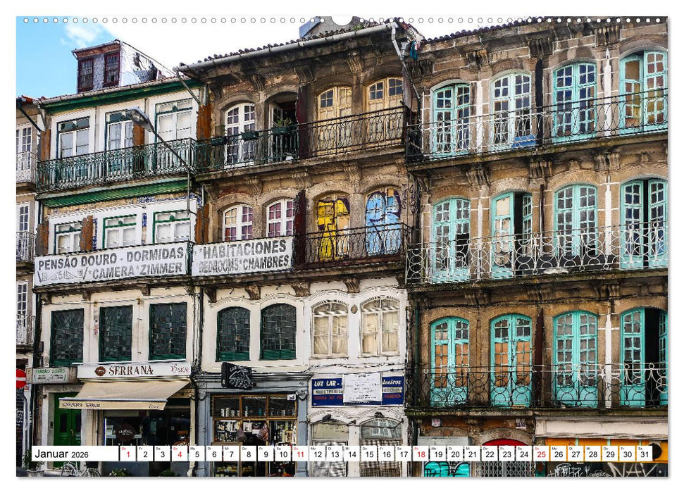 Porto - Charme am Douro (CALVENDO Wandkalender 2026)
