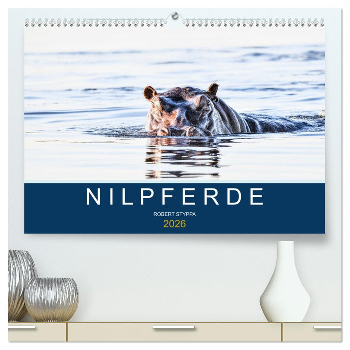 Nilpferde, Kolosse in Afrika (CALVENDO Premium Wandkalender 2026)
