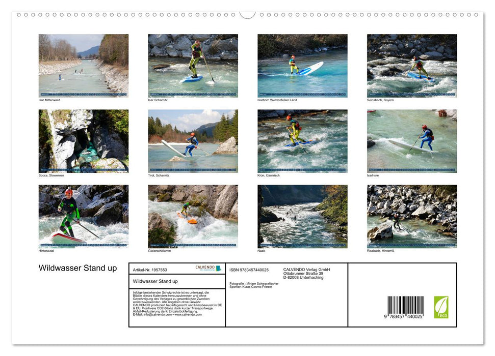 Wildwasser Stand up (CALVENDO Premium Wandkalender 2026)