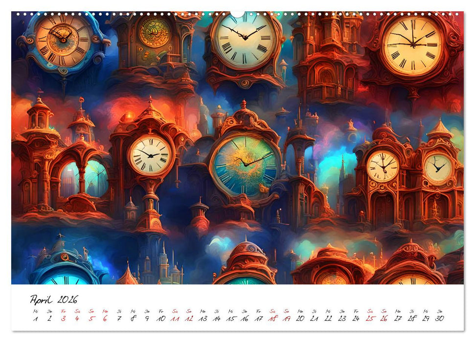 Abstrakte Zeitsprünge (CALVENDO Premium Wandkalender 2026)