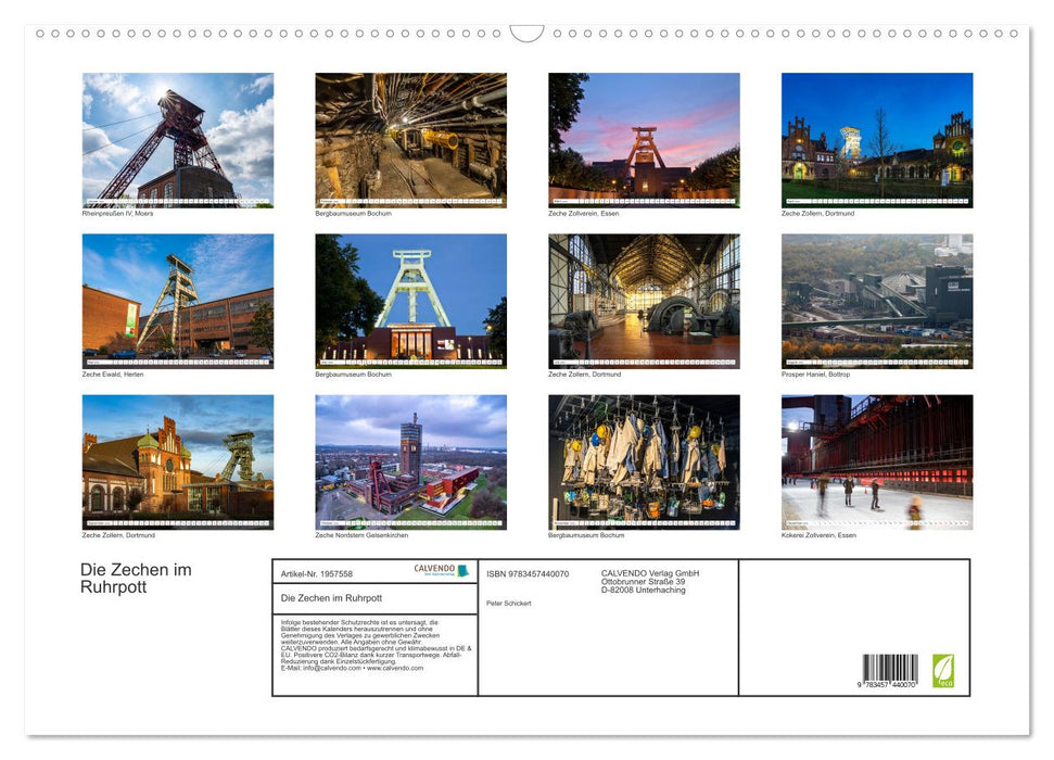 Die Zechen im Ruhrpott (CALVENDO Wandkalender 2026)