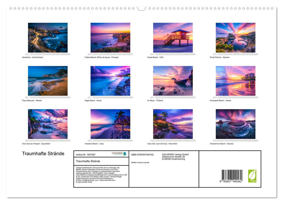 Traumhafte Strände (CALVENDO Premium Wandkalender 2026)
