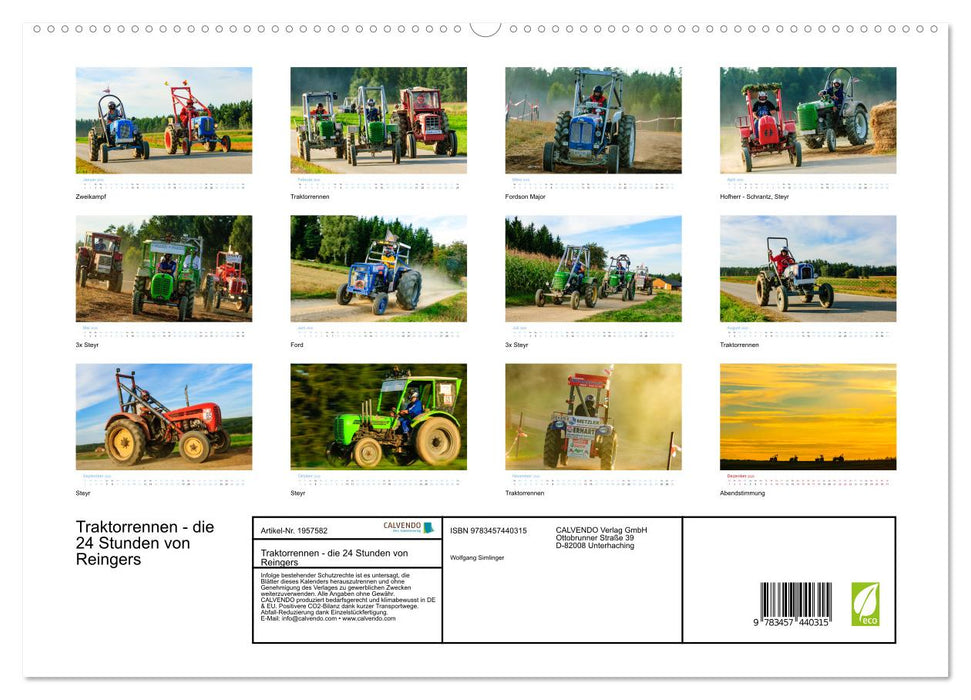 Traktorrennen - die 24 Stunden von Reingers (CALVENDO Premium Wandkalender 2026)