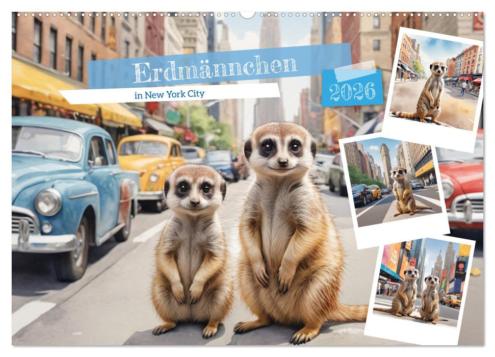 Erdmännchen in New York City (CALVENDO Wandkalender 2026)