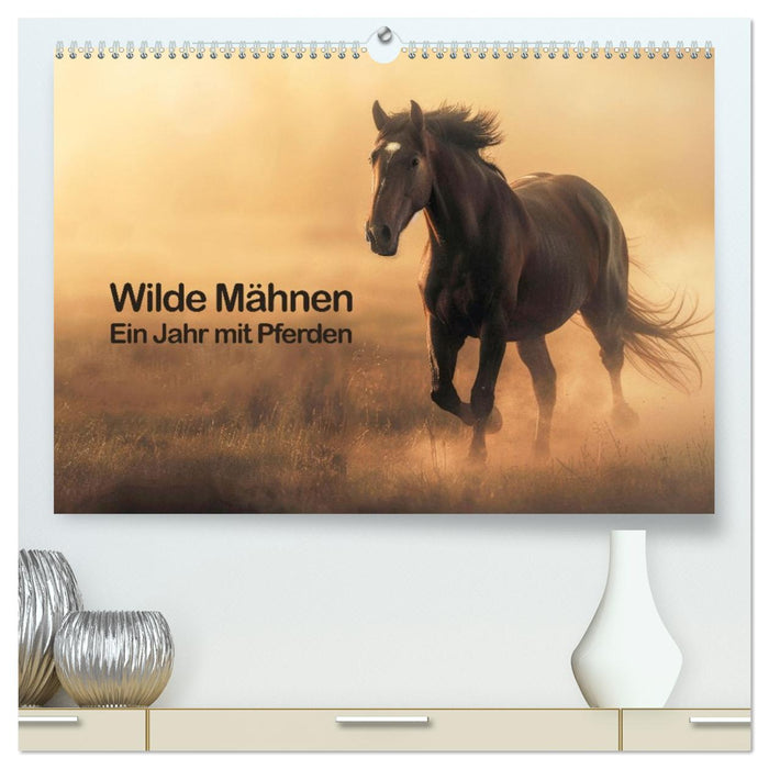 Wilde Mähnen: Ein Jahr mit Pferden (CALVENDO Premium Wandkalender 2026)