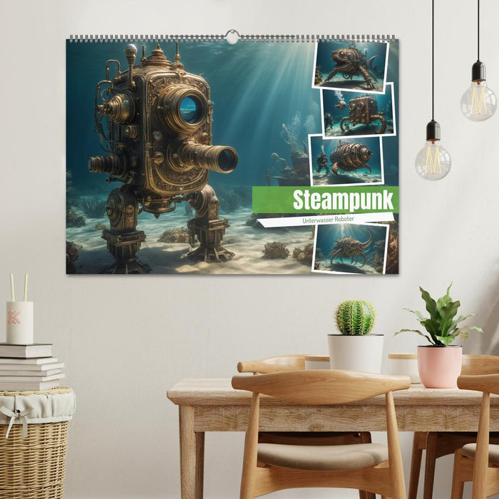 Steampunk - Unterwasser Roboter (CALVENDO Wandkalender 2026)