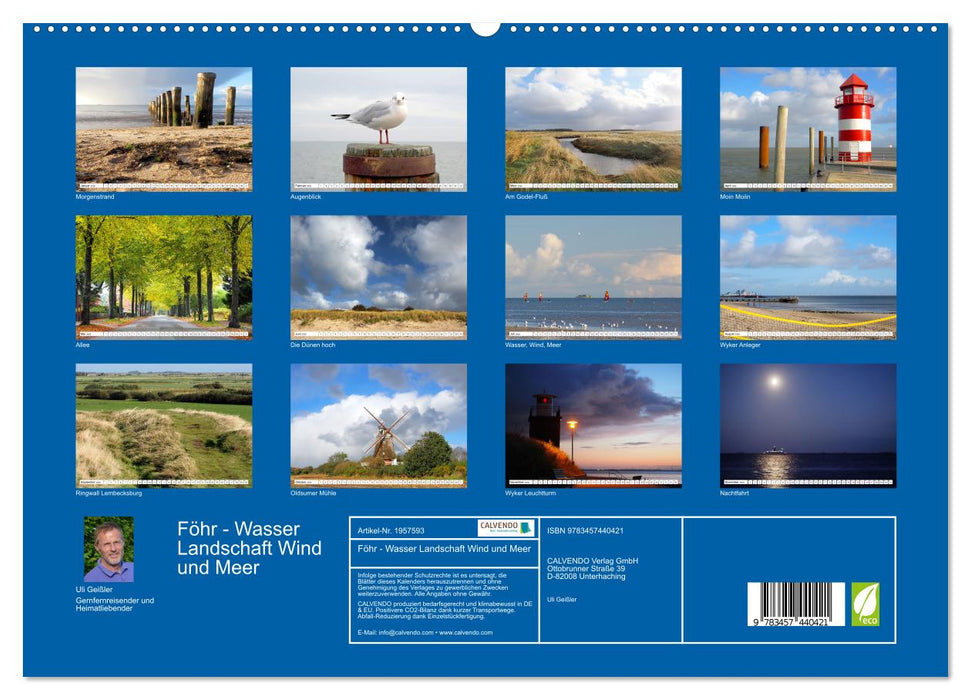 Föhr - Wasser Landschaft Wind und Meer (CALVENDO Premium Wandkalender 2026)