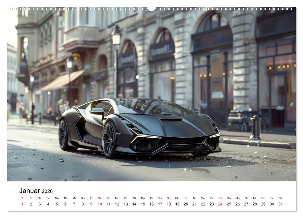 Schnelle Sportwagen (CALVENDO Premium Wandkalender 2026)