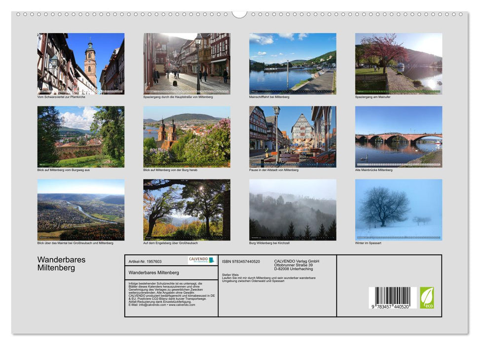 Wanderbares Miltenberg (CALVENDO Premium Wandkalender 2026)