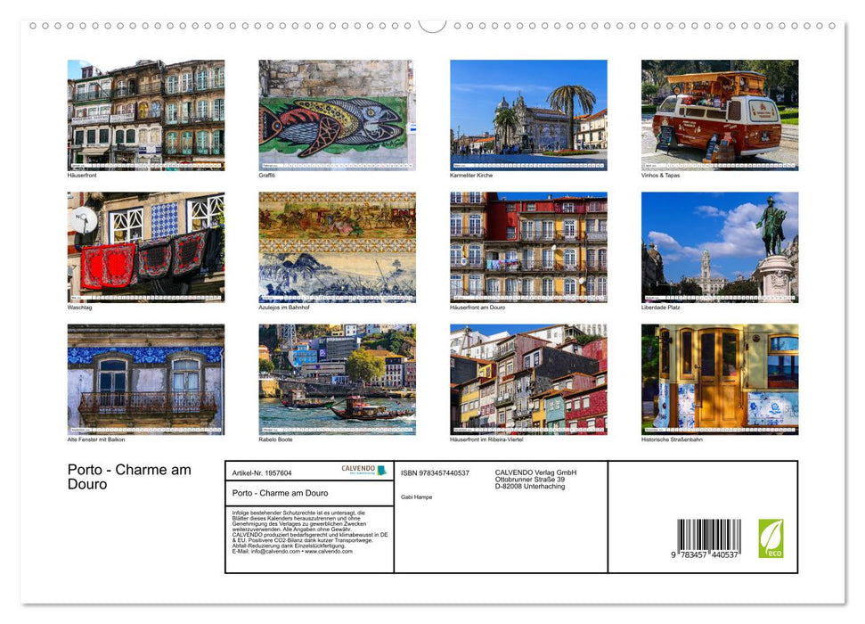 Porto - Charme am Douro (CALVENDO Premium Wandkalender 2026)