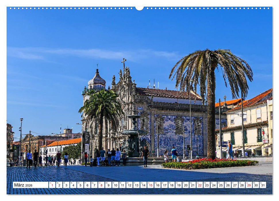 Porto - Charme am Douro (CALVENDO Premium Wandkalender 2026)