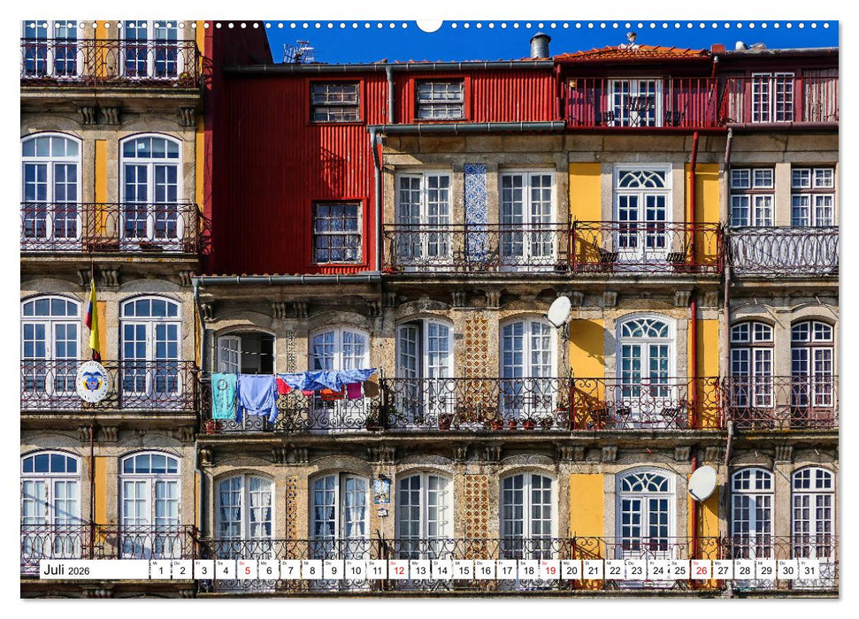 Porto - Charme am Douro (CALVENDO Premium Wandkalender 2026)