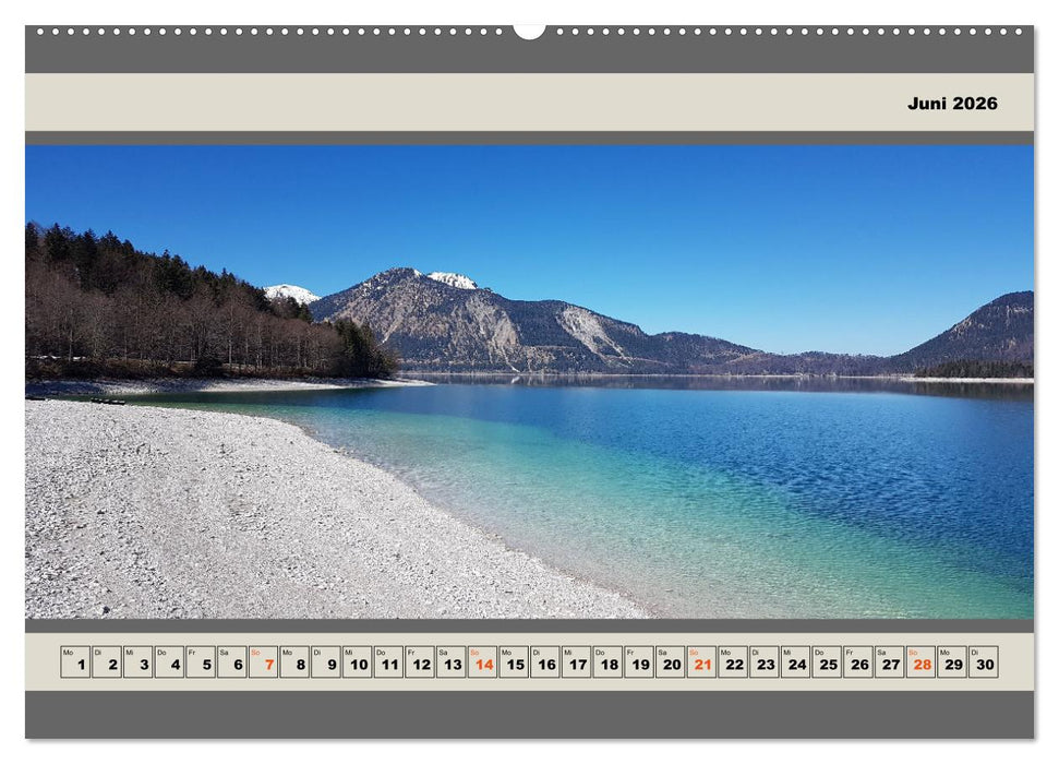 Walchensee Panorama (CALVENDO Premium Wandkalender 2026)