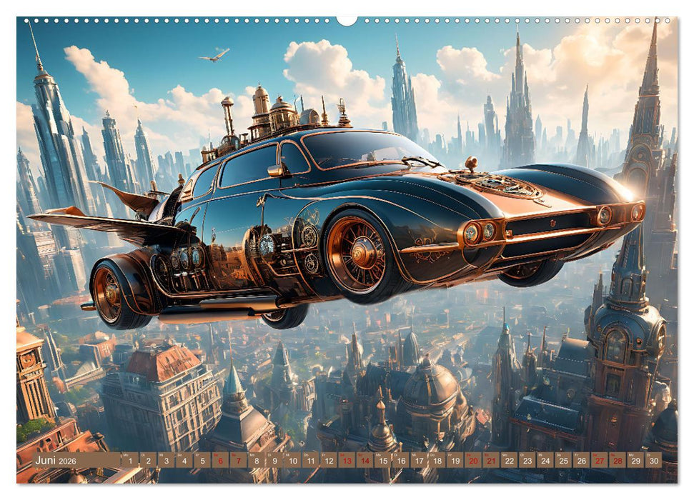 Steampunk Flugmaschinen (CALVENDO Wandkalender 2026)