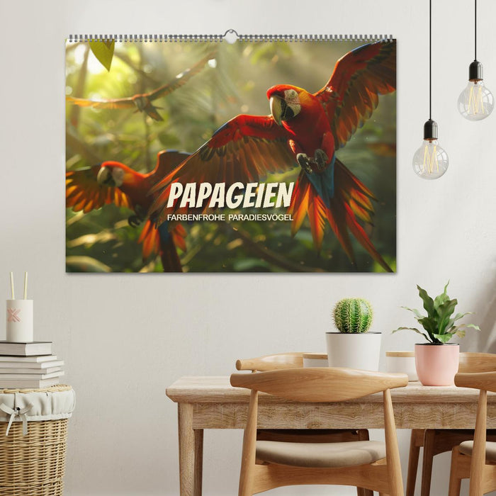 Papageien - Farbenfrohe Paradiesvögel (CALVENDO Wandkalender 2026)